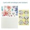 Wrapables Blank Thank You Cards with Envelopes & Seals for Weddings, Bridal Showers, Baby Showers (Set of 4), Blissful Bloom